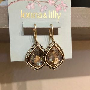 NWT beautiful gold flecked multicolor earrings